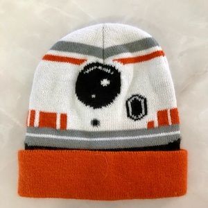 Star Wars BB-8 Toque Beanie Knit Winter Hat Cap Robot Droid White Orange